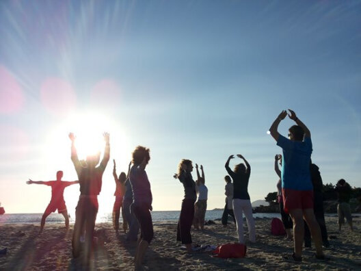 Heart with wings on the beach