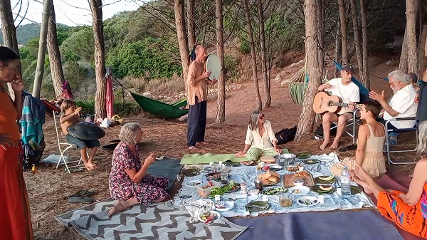 Spiritual center Cala Jami Sardinia 20 YEARS jubilee with AHURA on the beach